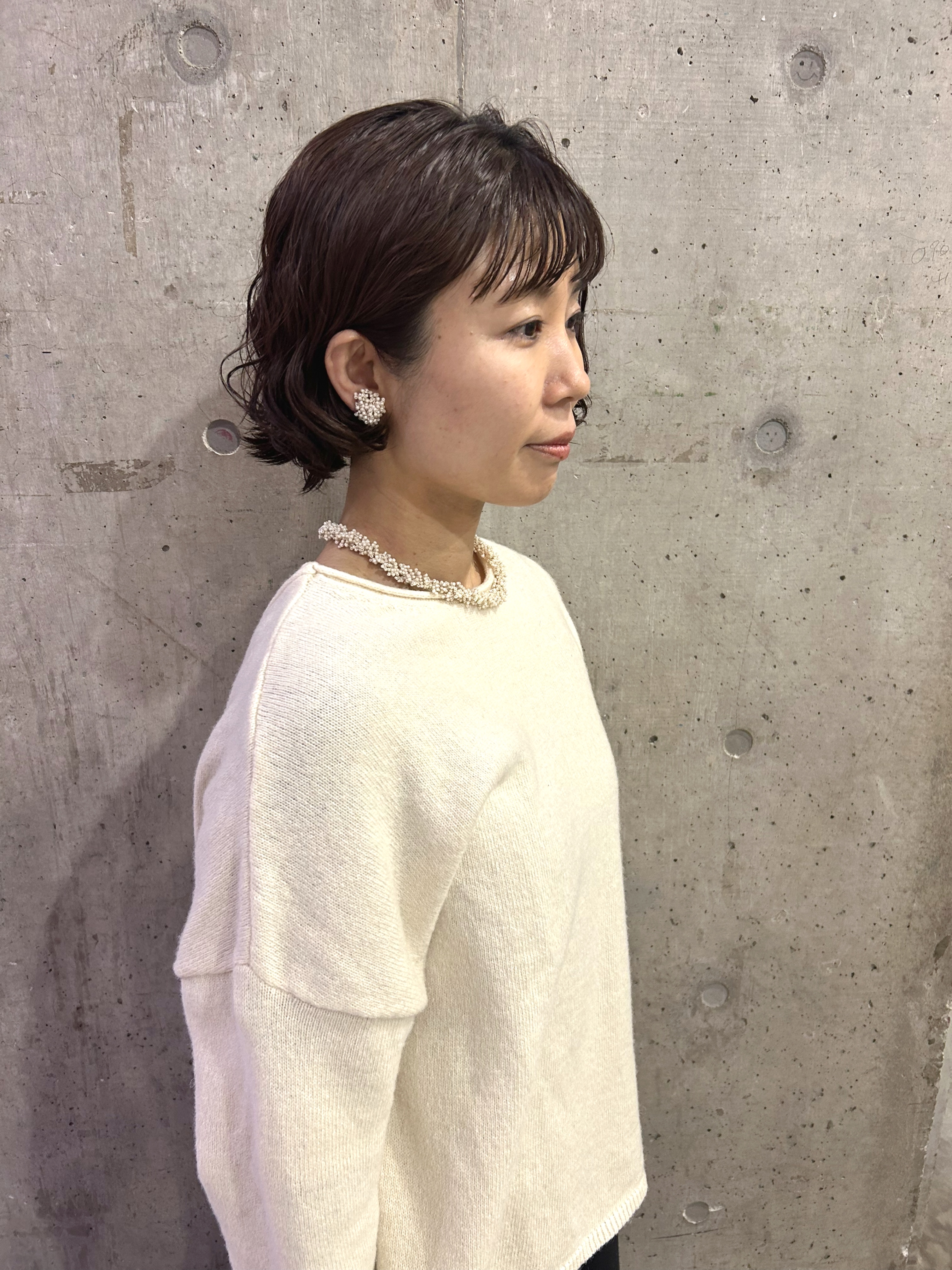 fuwari /pearl ネックレス＆ピアスorイヤリングセット